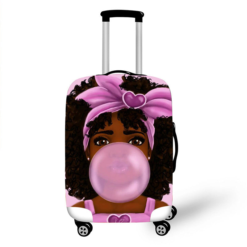 Krispfy Orignals - African Girl Travel Art Luggage Cover Suitcase  I Protection Baggage I Dust Cover