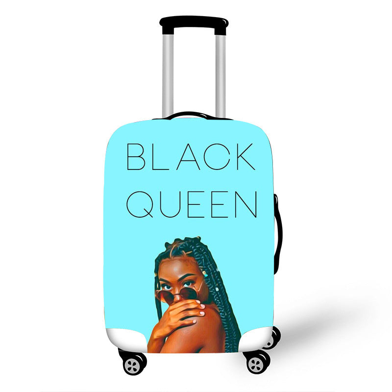 Krispfy Orignals - African Girl Travel Art Luggage Cover Suitcase  I Protection Baggage I Dust Cover