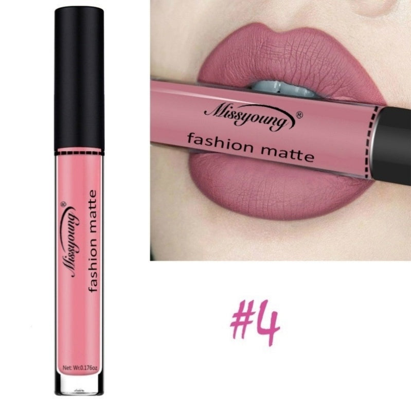 Krispfy.com Lip Gloss Liquid Lipstick Non-Stick Cup Matte Makeup Llipstick