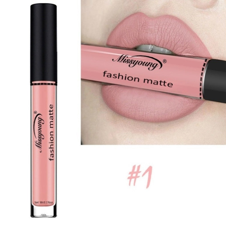 Krispfy.com Lip Gloss Liquid Lipstick Non-Stick Cup Matte Makeup Llipstick