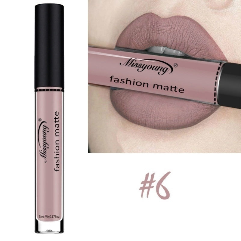 Krispfy.com Lip Gloss Liquid Lipstick Non-Stick Cup Matte Makeup Llipstick