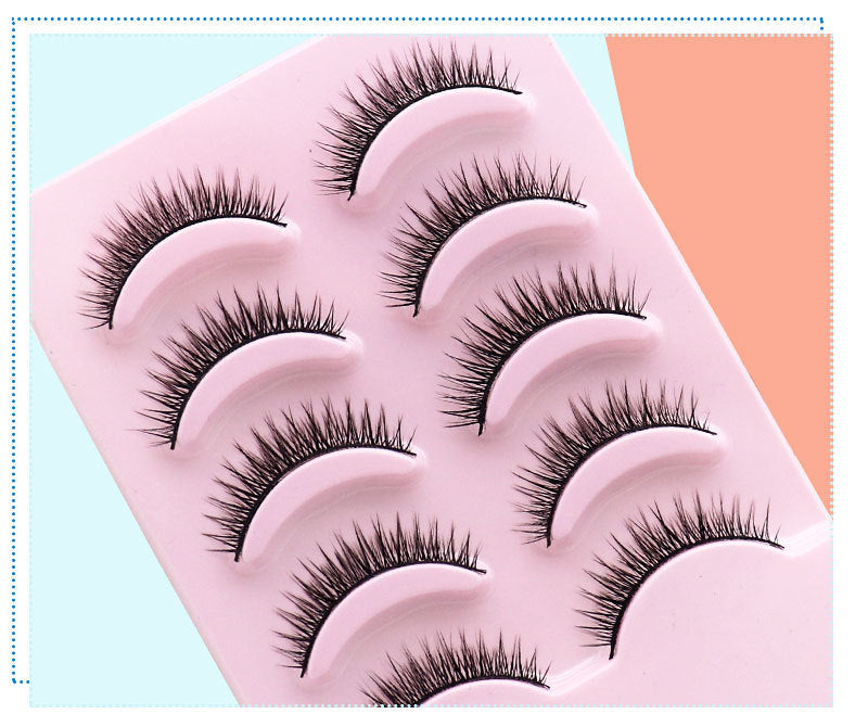 Krispfy Cosmetics Natural Short Cross False Eyelashes Handmade Fake Eye Lashes Makeup USA