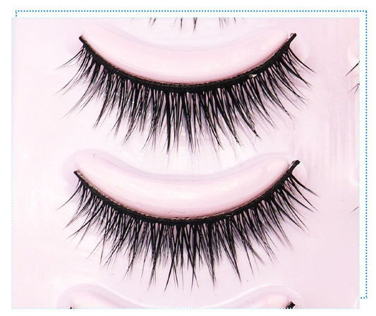 Krispfy Cosmetics Natural Short Cross False Eyelashes Handmade Fake Eye Lashes Makeup USA