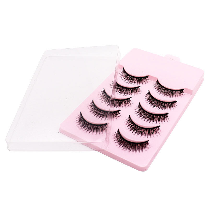 Krispfy Cosmetics Natural Short Cross False Eyelashes Handmade Fake Eye Lashes Makeup USA