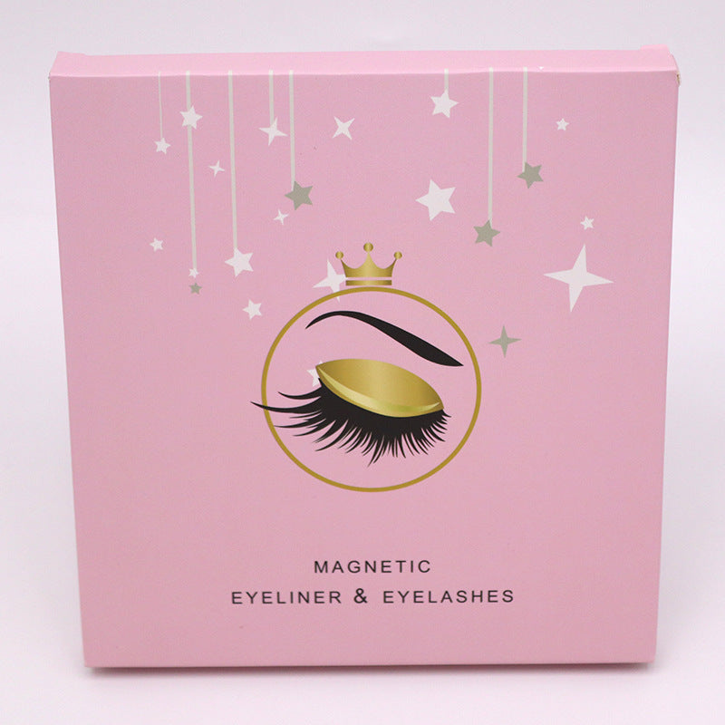 Krispfy Magnetic Eyelashes Eyeliner Set Long Lasting False Mink Waterproof Eye Lashes Extension Reusable Beauty Makeup Tool