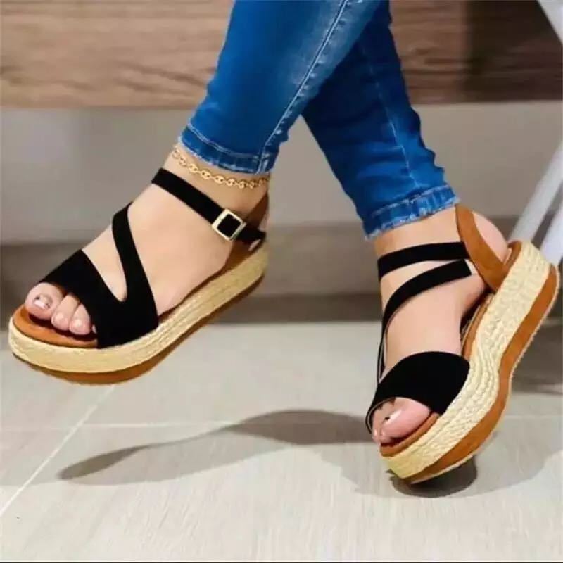 Krispfy Orignals USA - Platform Sandals Hollow Buckle I Women's Shoes