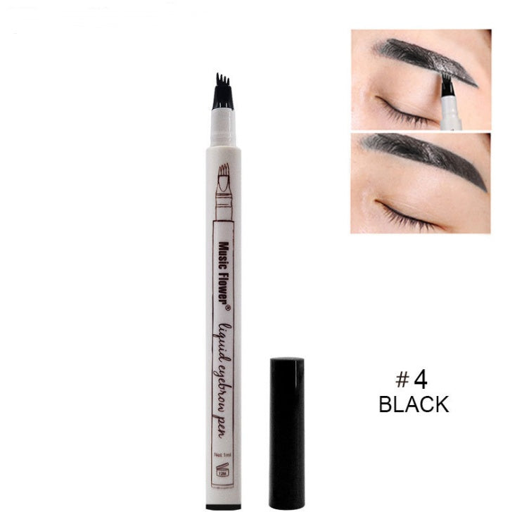 Waterproof Natural Eyebrow Pen Four-claw Eye Brow Tint Fork Tip Eyebrow Tattoo Pencil- Krispfy.com