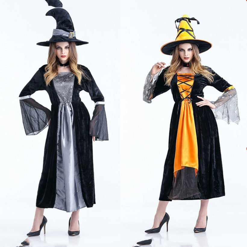Krispfy.com Women Scary Witch Costumes Sorceress Cosplay Costume For Halloween Carnival Fancy Dress Women Magic Moment Costume - Hot Sale