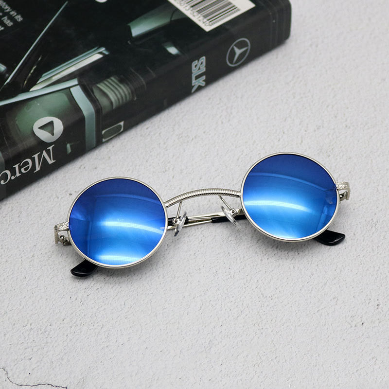 Round Senior Steampunk Fashion Eye Protection Sunglasses