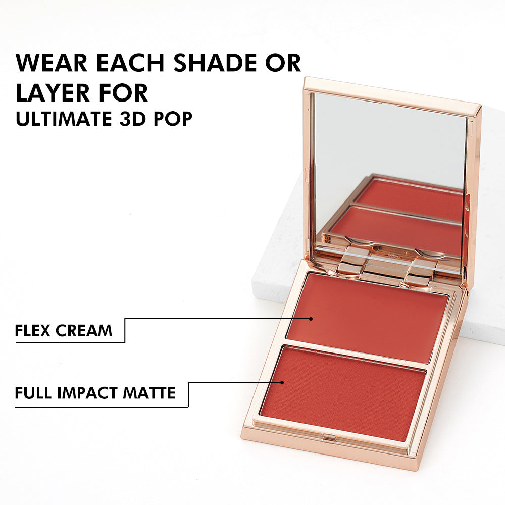 PHOFAY Double-Take Cream & Powder Blush Duo - Krispfy.com