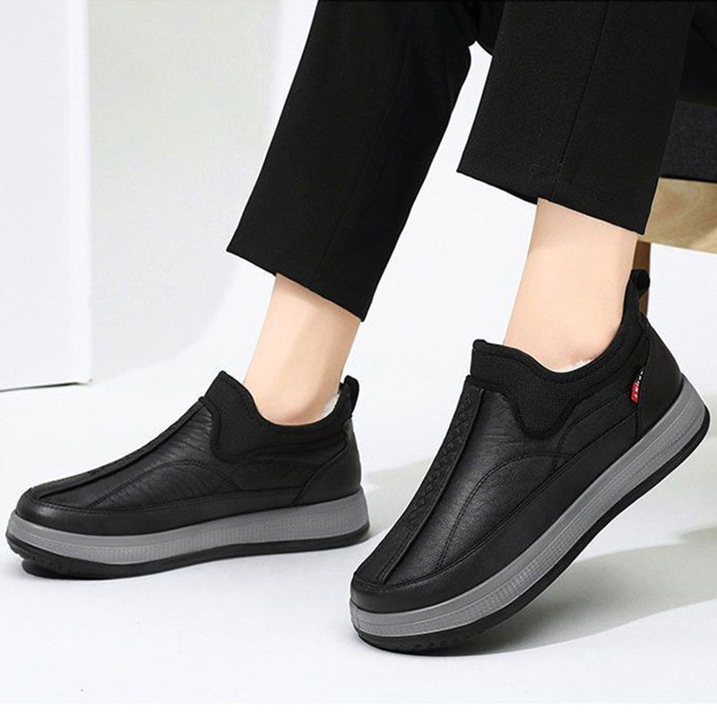 Krispfy Orignals USA - Winter Warm Fleece Snow Boots I Round-toed Platform Ankle Boot Fashion Simple Non-slip Flat Cotton Shoes Men