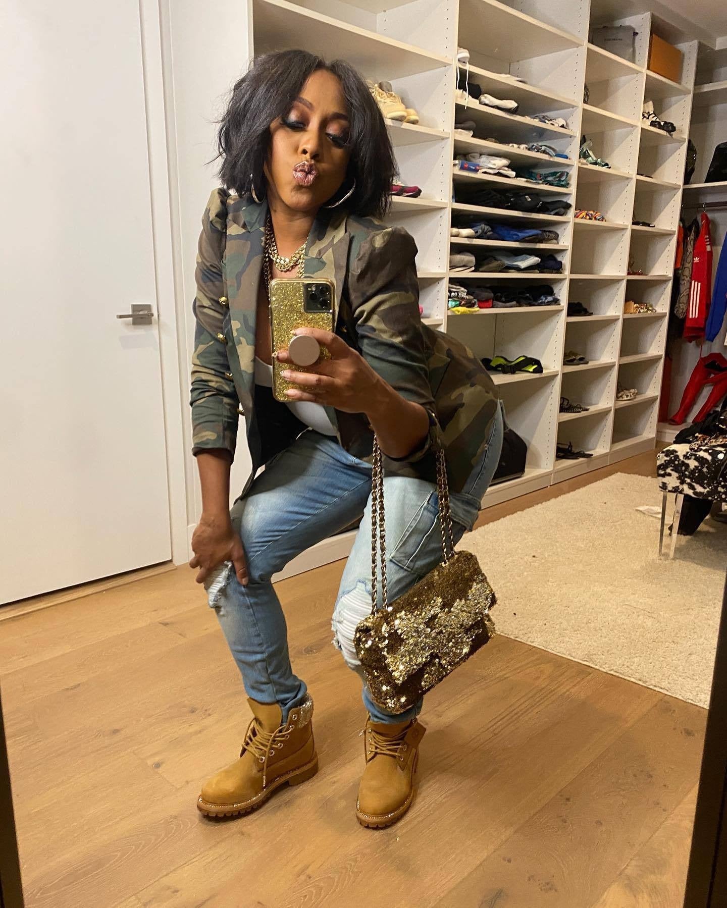 Elegant Women's Camo Print Jacket - Chic Double-Breasted, Long Sleeve Outerwear With Flap Pockets, Polyester, Perfect For Spring-Fall, Cute Jacket