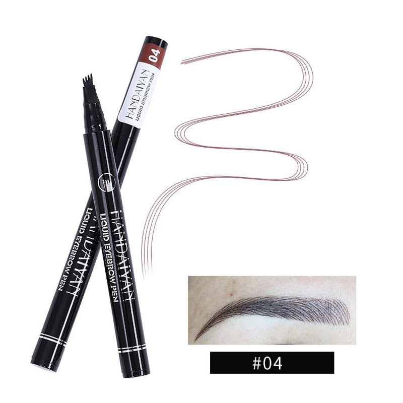 Krispfy Cosmetics Four-head Eyebrow Pencil Liquid Eyebrow Pencil Tattoo Eyebrow Pencil Eyebrow Pencil 4-head Eyebrow Pencil Four-jaw Eyebrow Pencil