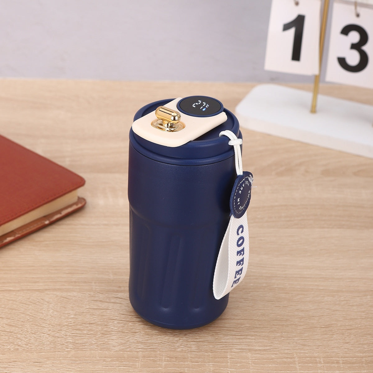 Krispfy Online Solutions Smart Digital Thermal Bottle Portable Coffee Mug Stainless Steel Water Bottle In-Car Insulated Cup Keep Cold Vacuum Flasks 450ml