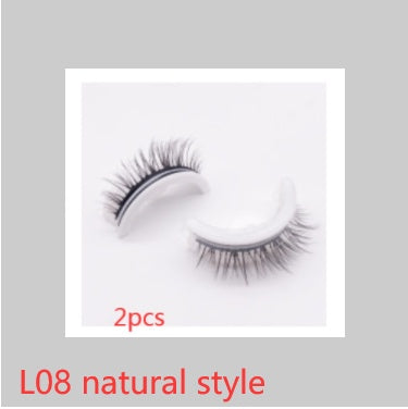 Reusable 3D Mink Lashes Natural False Eyelash - Krispfy.comes Self Adhesive Fake Glue Free Makeup Eyelash Extension Silk