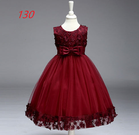 Krispfy.com Summer Skirt Kids Girls Princess Tutu Flower Children Wedding Dress Wholesale Show Skirt