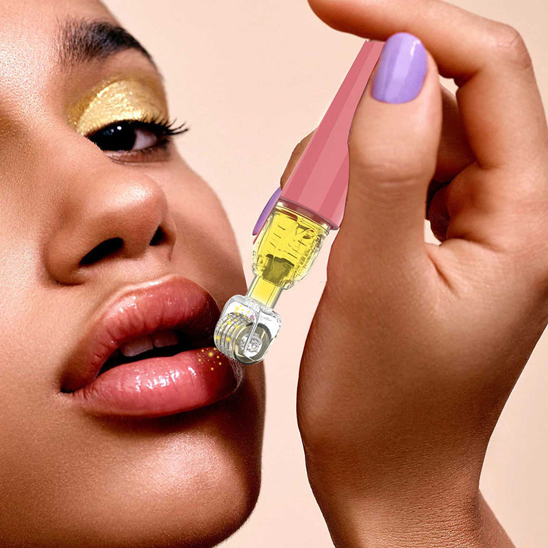 3 In 1 Lip Care Roller Needle Roller Lip Roller Beard Growth Roller Beard Hair Growth Roller Beard Treatment & Serum Applicant - Krispfy.com