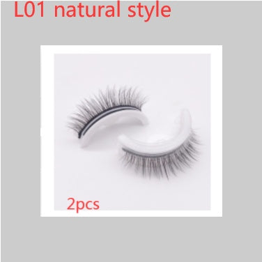 Reusable 3D Mink Lashes Natural False Eyelash - Krispfy.comes Self Adhesive Fake Glue Free Makeup Eyelash Extension Silk