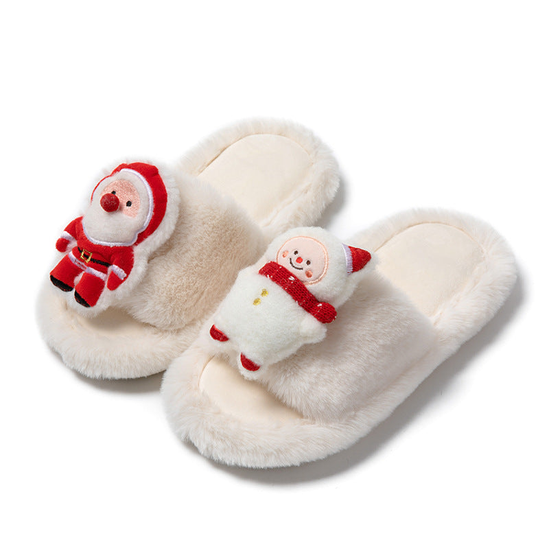 Krispfy Orignals USA - Christmas Shoes I Santa Claus Warm Furry Slippers Women