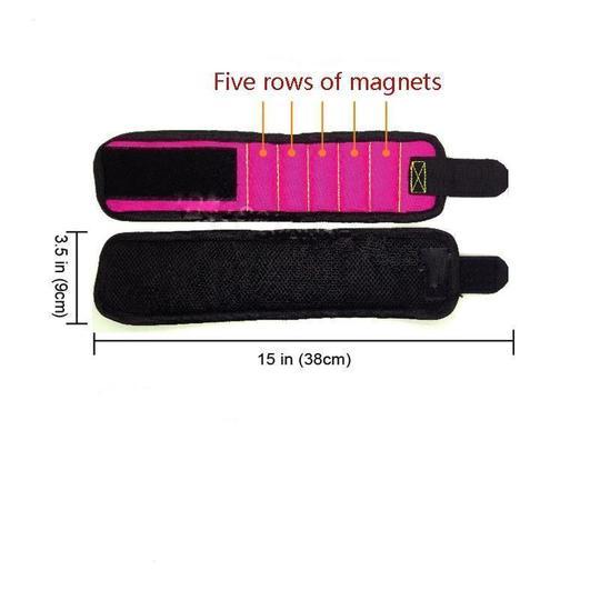 Strong magnetic wrist strap practical magnet holding scissors tool screw accessories pickup 1680D magnetic wrist strap