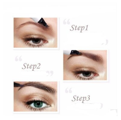 Waterproof Natural Eyebrow Pen Four-claw Eye Brow Tint Fork Tip Eyebrow Tattoo Pencil- Krispfy.com