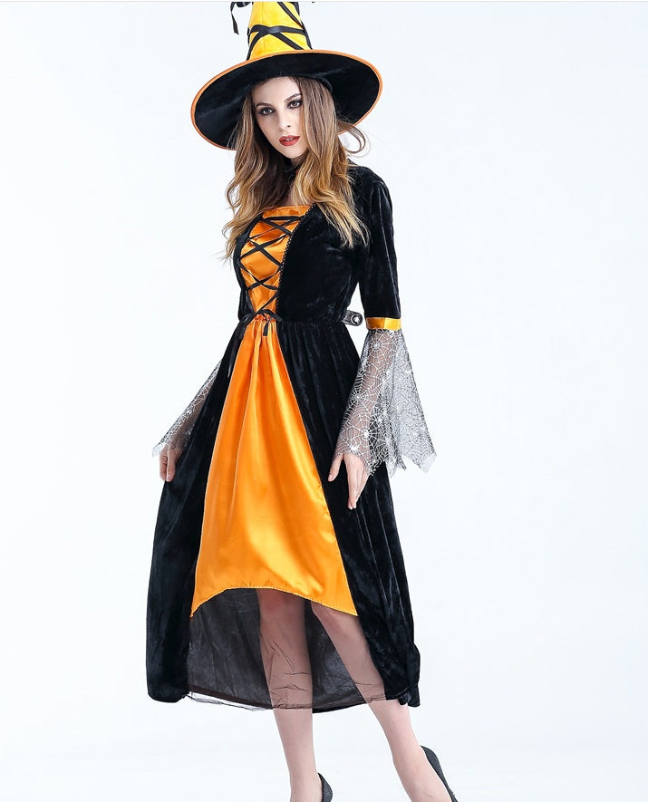 Krispfy.com Women Scary Witch Costumes Sorceress Cosplay Costume For Halloween Carnival Fancy Dress Women Magic Moment Costume - Hot Sale