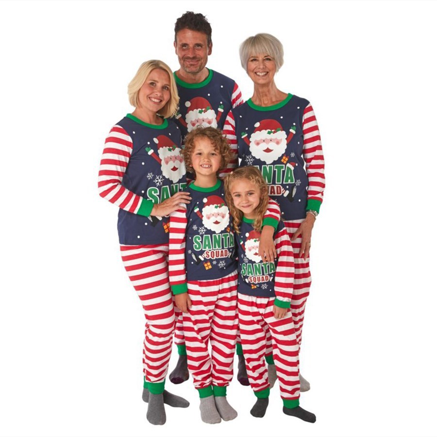 Santa Printed Parent-child Homewear