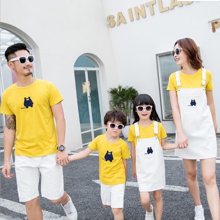 New summer short sleeve new parent-child T-shirt mother and son mother daughter suit casual autumn new couple''s wear