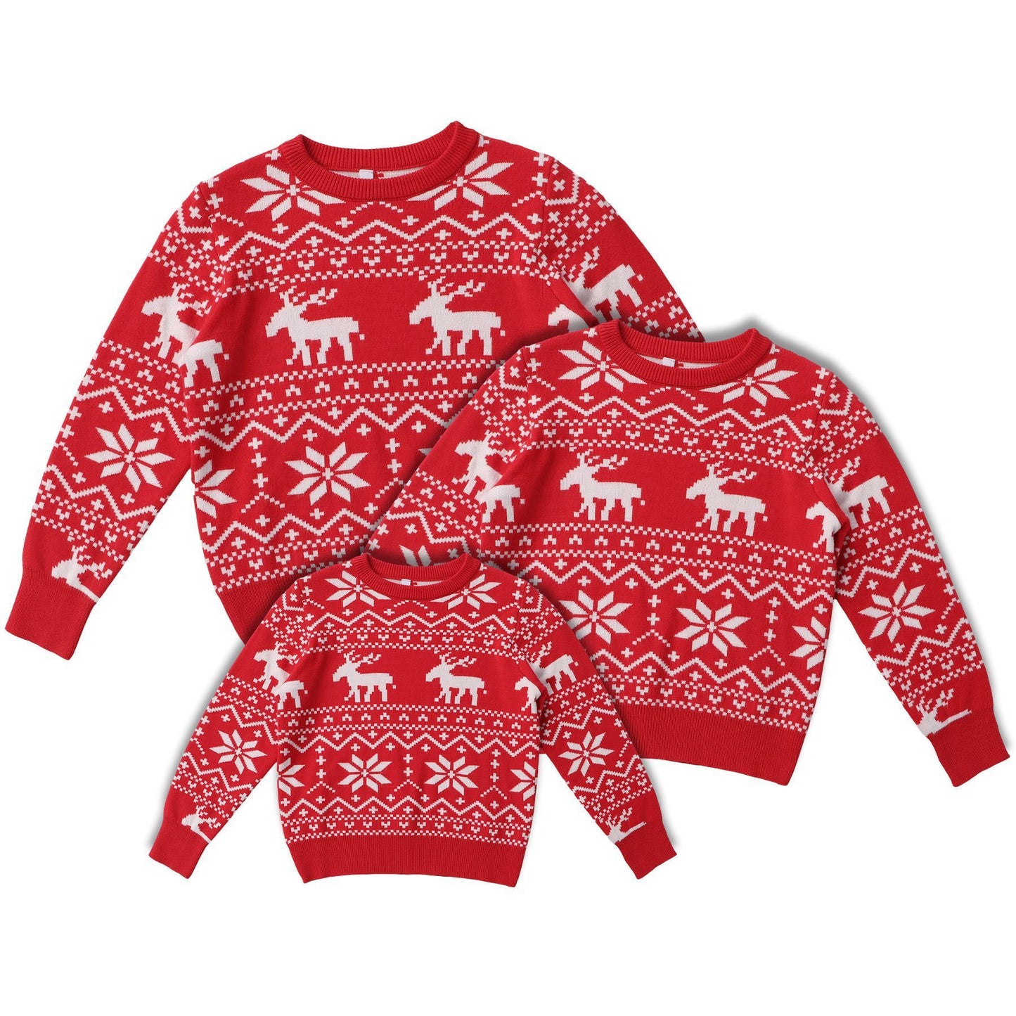 Women's Christmas Round Neck Loose Long Sleeves Sweater