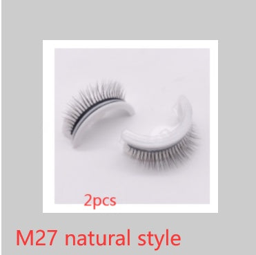 Reusable 3D Mink Lashes Natural False Eyelash - Krispfy.comes Self Adhesive Fake Glue Free Makeup Eyelash Extension Silk