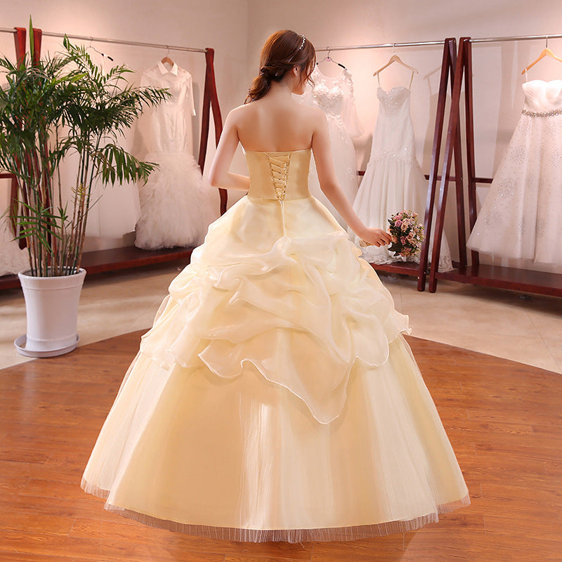 Krispfy.com Korean Princess Thin Wedding Dress