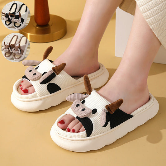 Krispfy Orignals USA - Cute Cartoon Cow Frog Slippers - Denver Edition