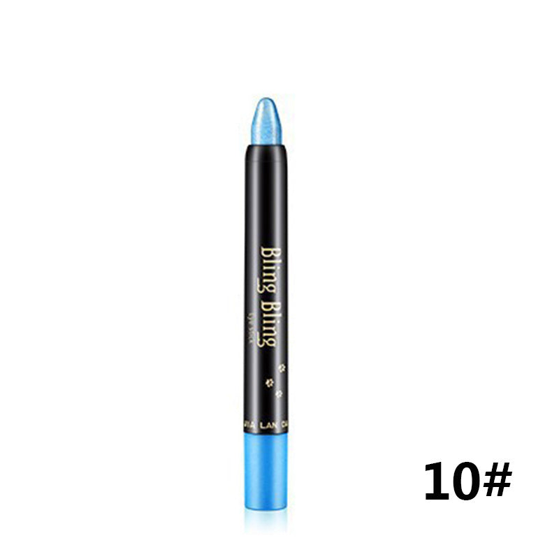 Krispfy Cosmetics Pearlescent Silkworm Eyeshadow Pen Lasting Waterproof And Not Blooming Shiny Pearlescent Gel Pen 15 Color Eye Shadow Pen