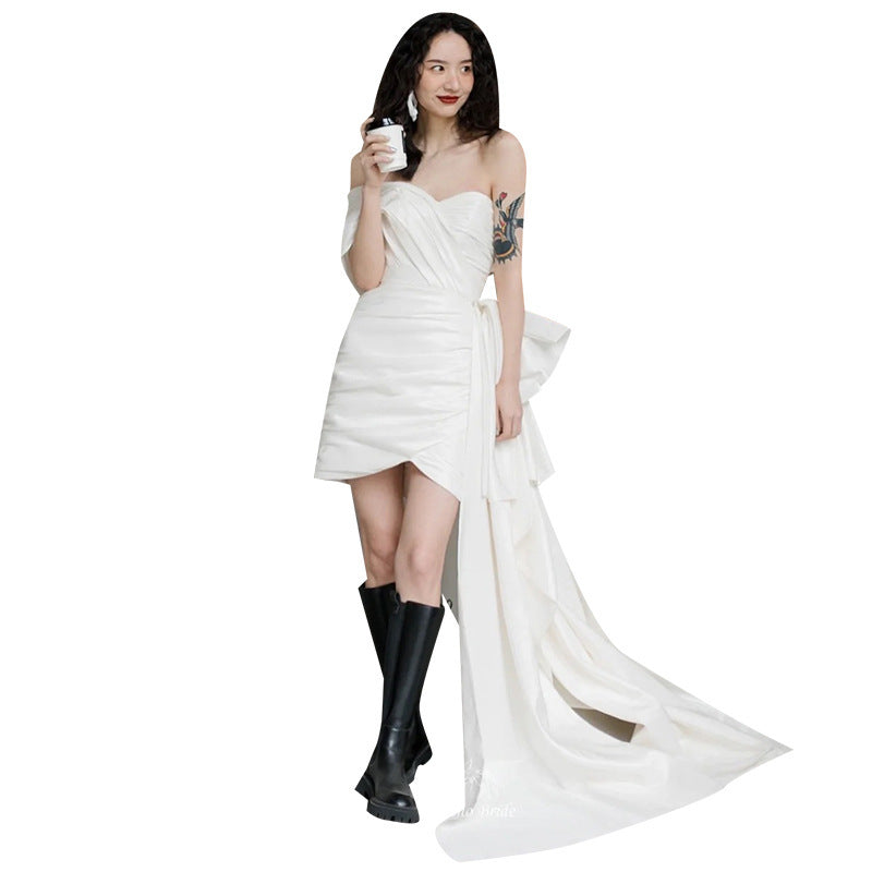 Krispfy.com Light Wedding Gown Short Women