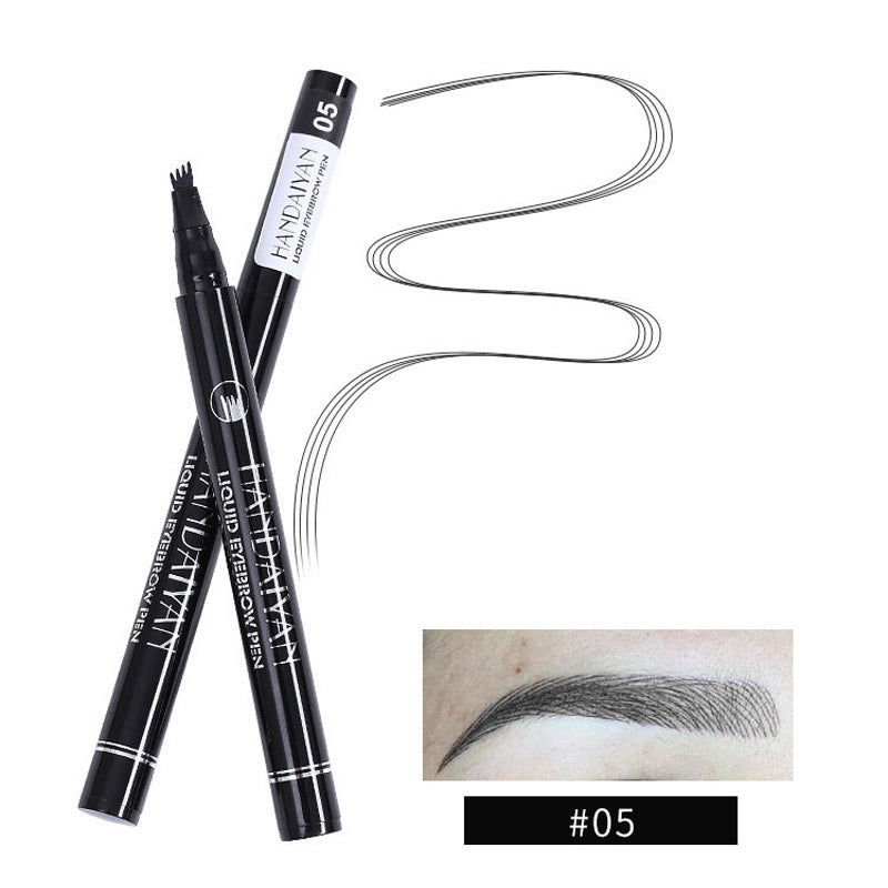 Krispfy Cosmetics Four-head Eyebrow Pencil Liquid Eyebrow Pencil Tattoo Eyebrow Pencil Eyebrow Pencil 4-head Eyebrow Pencil Four-jaw Eyebrow Pencil