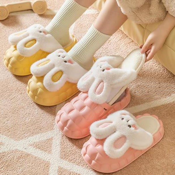 Krispfy Orignals USA - Cute Rabbit Shoes Winter Fuzzy Slippers