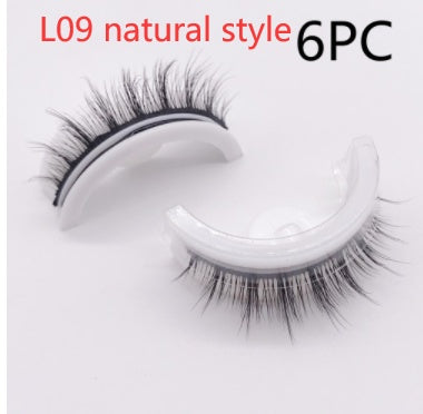 Reusable 3D Mink Lashes Natural False Eyelash - Krispfy.comes Self Adhesive Fake Glue Free Makeup Eyelash Extension Silk