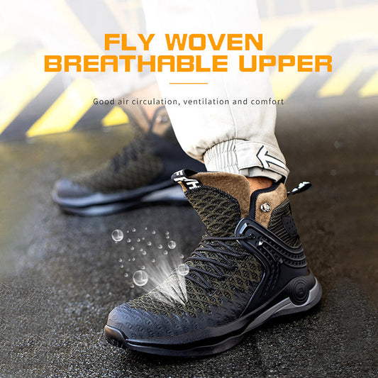 Krispfy Orignals USA - High-Top Safety Shoes I Construction Protective Footwear I Men Steel Toe Shoes I Breathable Hiking Boots I Puncture Proof Work Boots