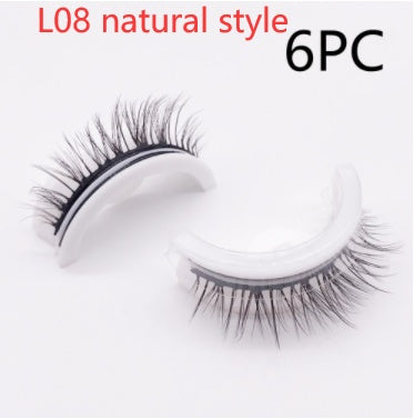 Reusable 3D Mink Lashes Natural False Eyelash - Krispfy.comes Self Adhesive Fake Glue Free Makeup Eyelash Extension Silk