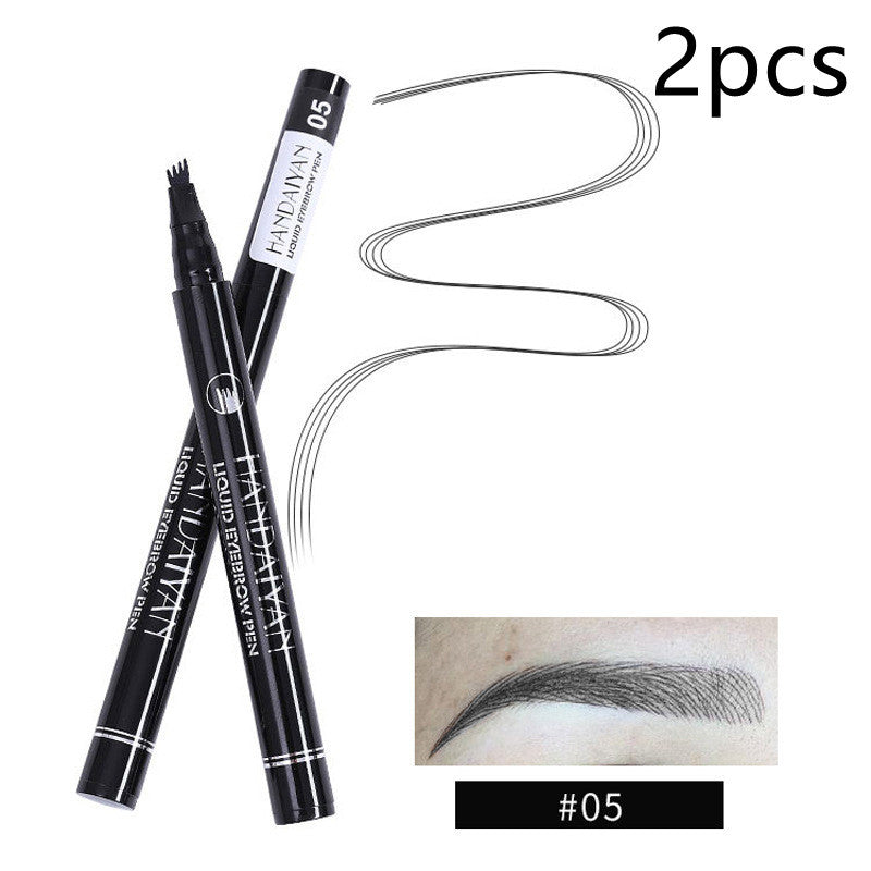 Krispfy Cosmetics Four-head Eyebrow Pencil Liquid Eyebrow Pencil Tattoo Eyebrow Pencil Eyebrow Pencil 4-head Eyebrow Pencil Four-jaw Eyebrow Pencil