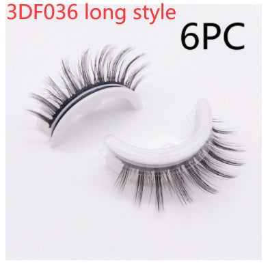 Reusable 3D Mink Lashes Natural False Eyelash - Krispfy.comes Self Adhesive Fake Glue Free Makeup Eyelash Extension Silk