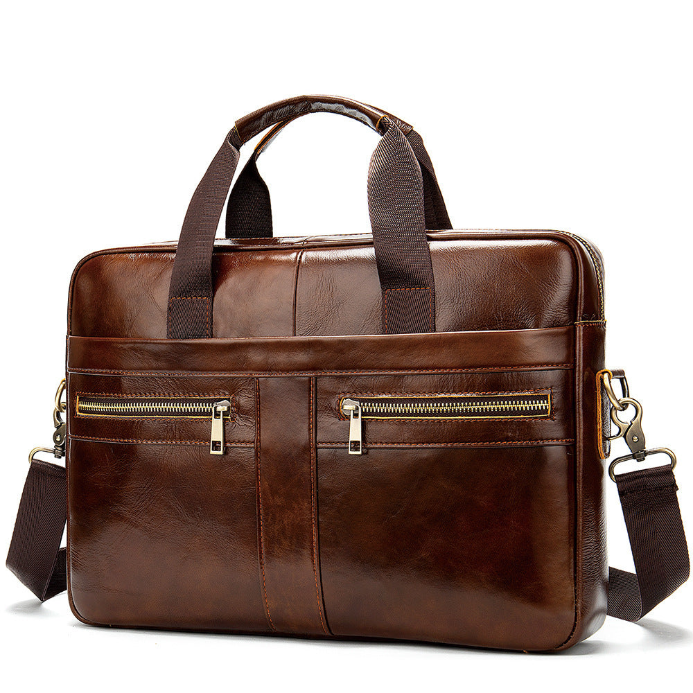 Krispfy Orignals - Men's Leather Briefcase I Business Men's Bag - 43e