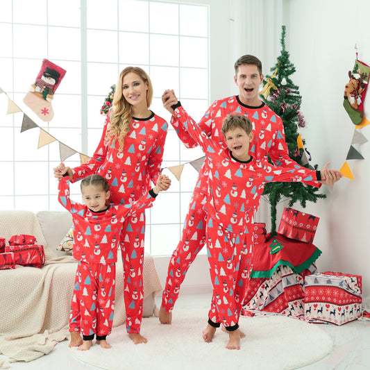 Christmas Loungewear Long Sleeve Printed Letter Pajama Set