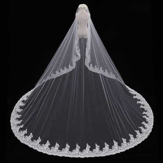Krispfy.com Bride Wedding Master Wedding Veil Long Long Tail