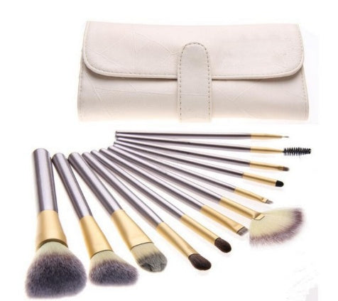 Persian Make-up Brush Suit Rice White Make Up Brush, Champagne Color Brush Handle Make-up Brush Without- Krispfy.com