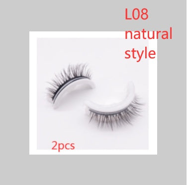 Reusable 3D Mink Lashes Natural False Eyelash - Krispfy.comes Self Adhesive Fake Glue Free Makeup Eyelash Extension Silk