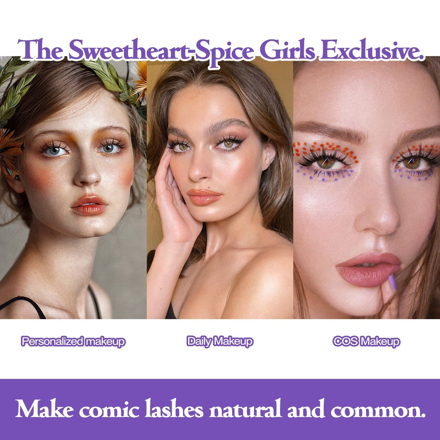 Krispfy 5 Pairs Manga Lashes New Arrival Anime Cosplay Natural Wispy  Korean Makeup Artificial False Eyelashes