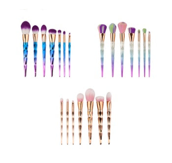 Krispfy 7 makeup brushes, makeup tools, diamond makeup brush foundation brush