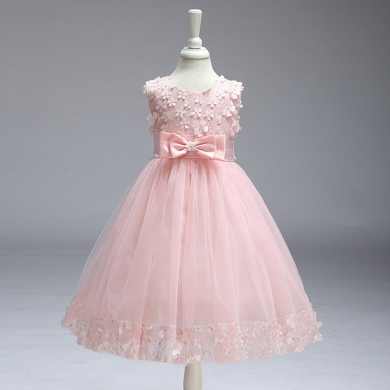 Krispfy.com Summer Skirt Kids Girls Princess Tutu Flower Children Wedding Dress Wholesale Show Skirt