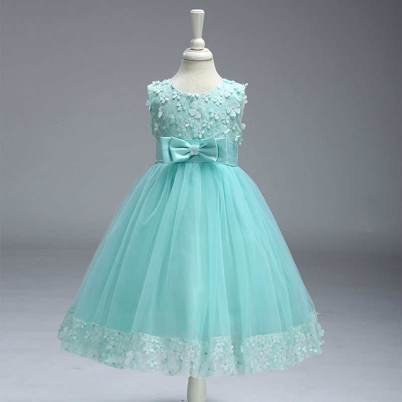 Krispfy.com Summer Skirt Kids Girls Princess Tutu Flower Children Wedding Dress Wholesale Show Skirt